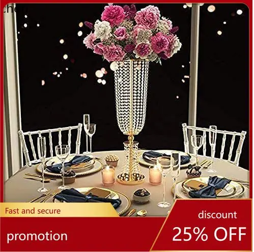 

Hxl iron crystal electroplated gold aisle runner wedding banquet floral decoration