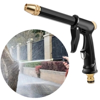 1PC Portable High-pressure Water Gun Adjustable Metal Cleaning Car Wash Machine Garden Watering Hose Nozzle Sprinkler Foam Water