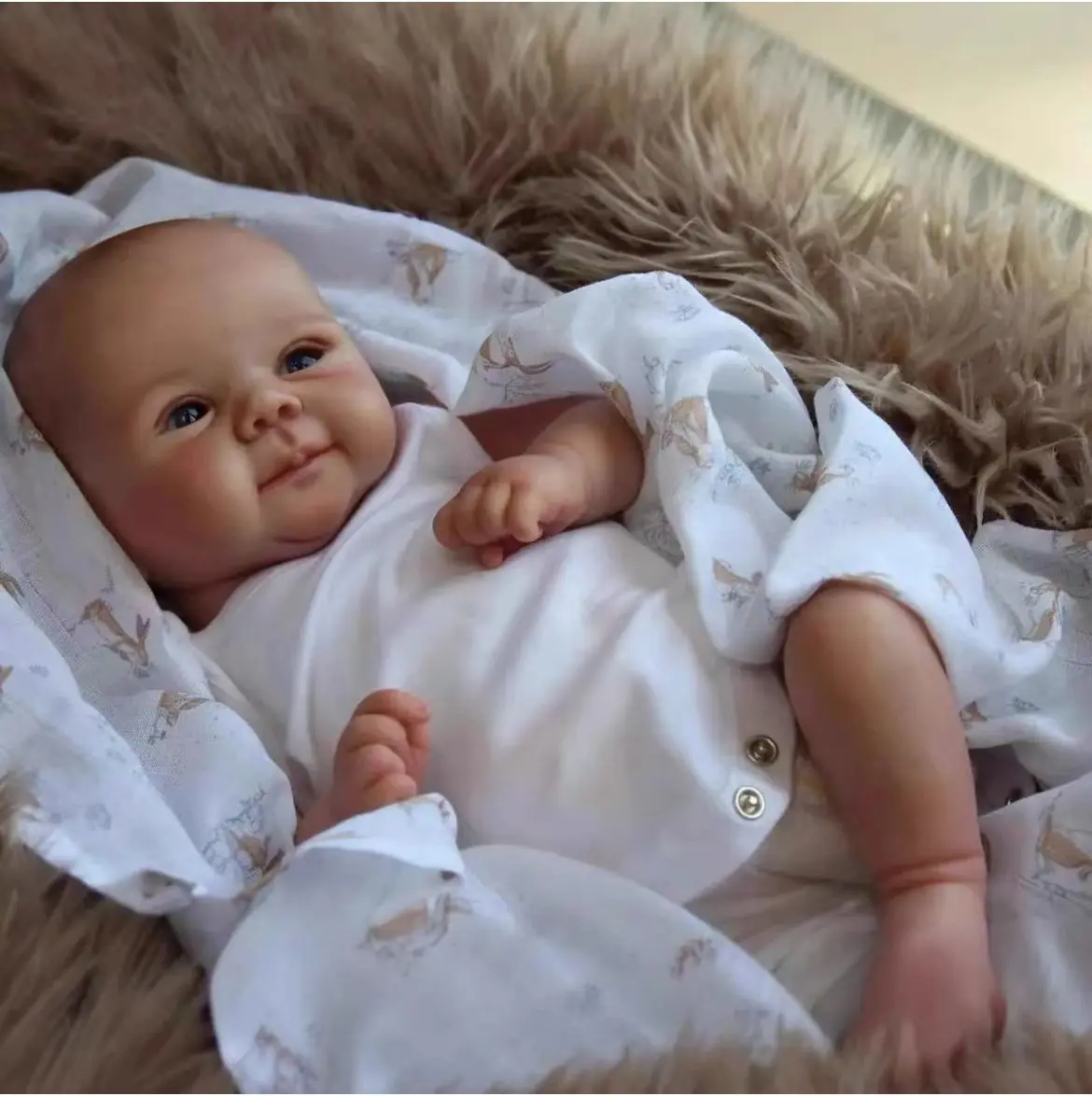 Muñeca bebé Reborn de práctica para primera mamá de 19 pulgadas, vinilo seguro FDA, ojos abiertos interactivos, cuerpo suave, Kit de inicio para el cuidado del recién nacido