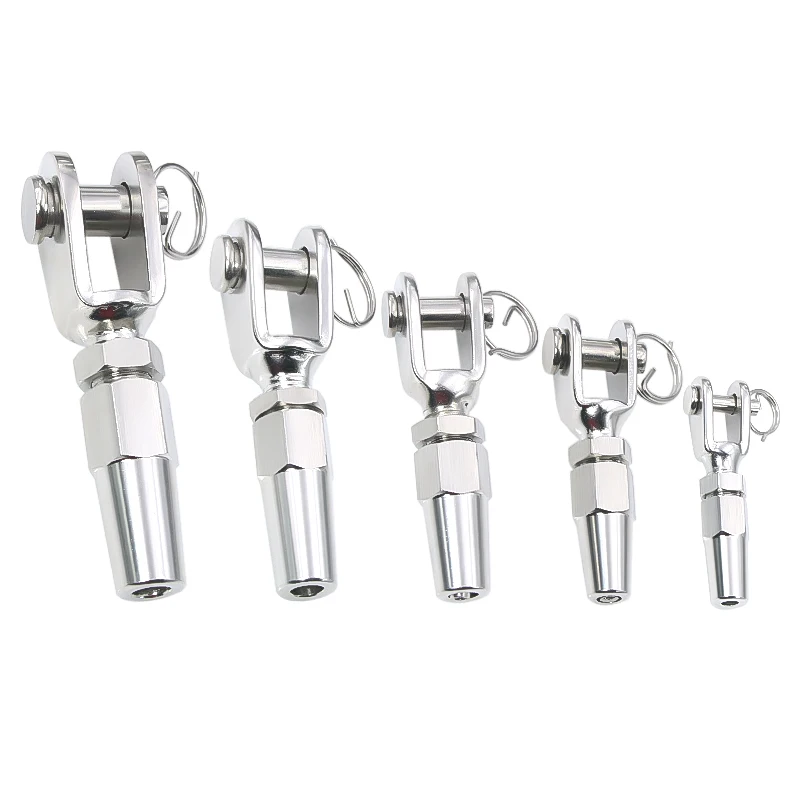 1 Piece of 304 Stainless Steel Cable Connection Rope Clamp, Used for Guardrails, Window Accessories, Easy to Adjust Length