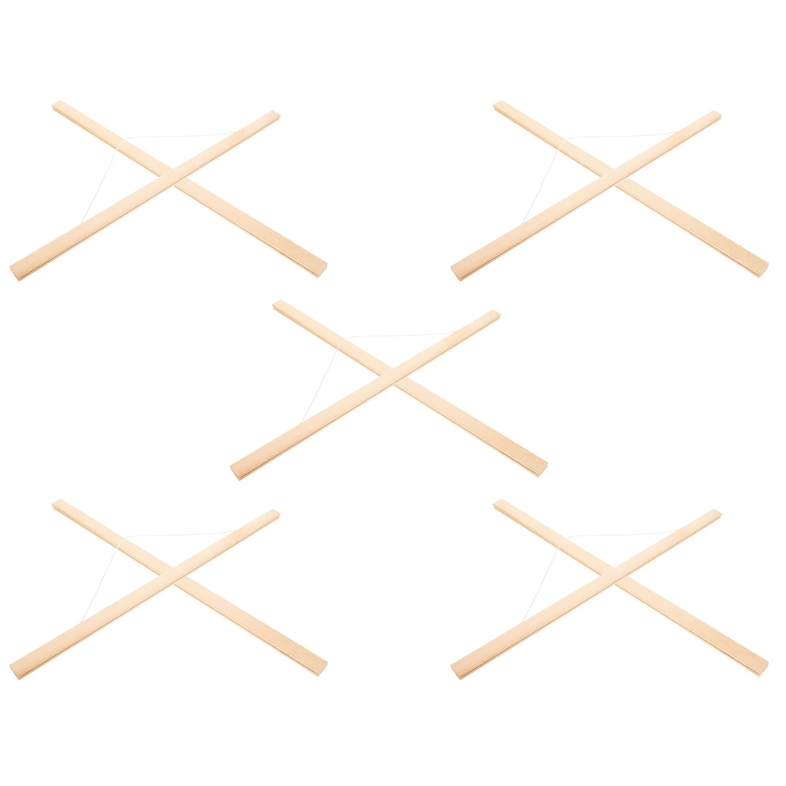 

5Pcs Wooden Painting Scroll Hanger Rod DIY Poster Frame for Artwork Display Wall Decor Advertising DIY Wood Poster Hanger