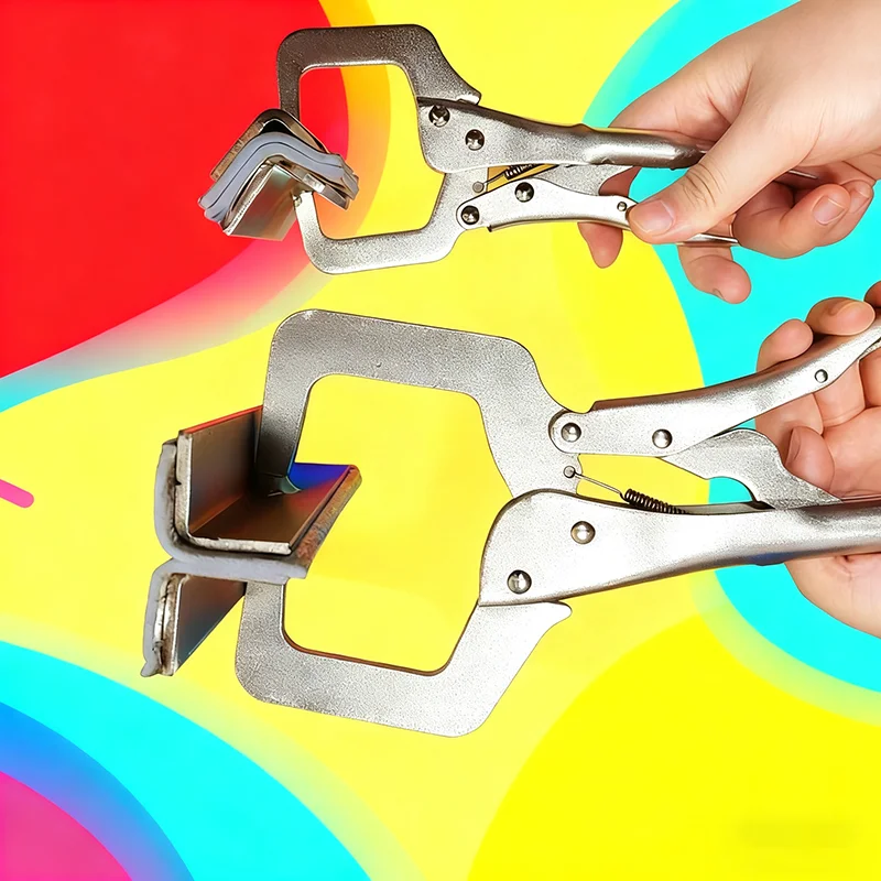 2 Pieces Clamps 11 inch + 6 inch C-Shaped Locking Pliers Adjustable Welding Clamps Heavy-Duty Vises Multitool Toughbuilt