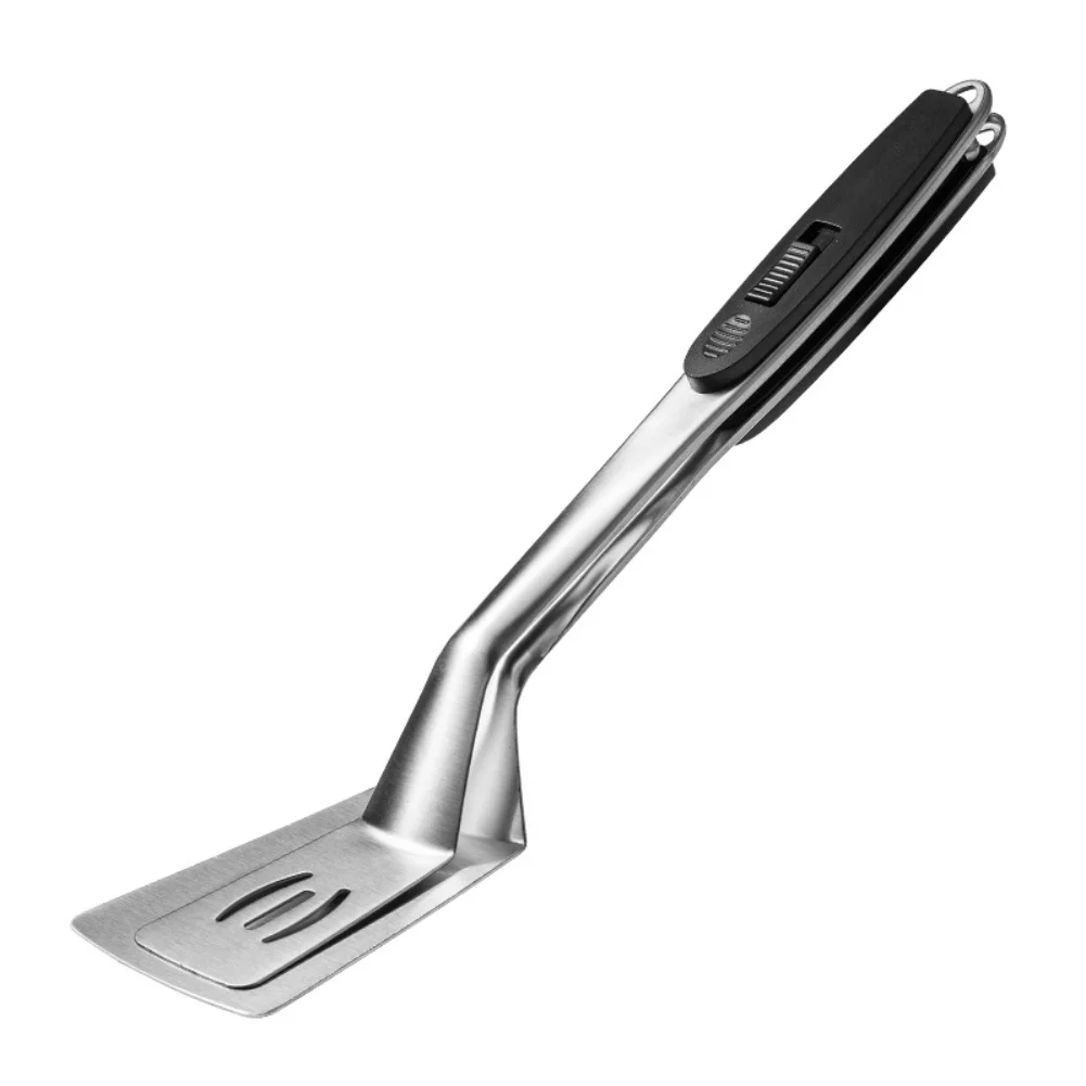 Stainless Steel Fish Spatula With Locking Dual Use For Flipping Grilling Serving Kitchen Cooking Tool Gadget