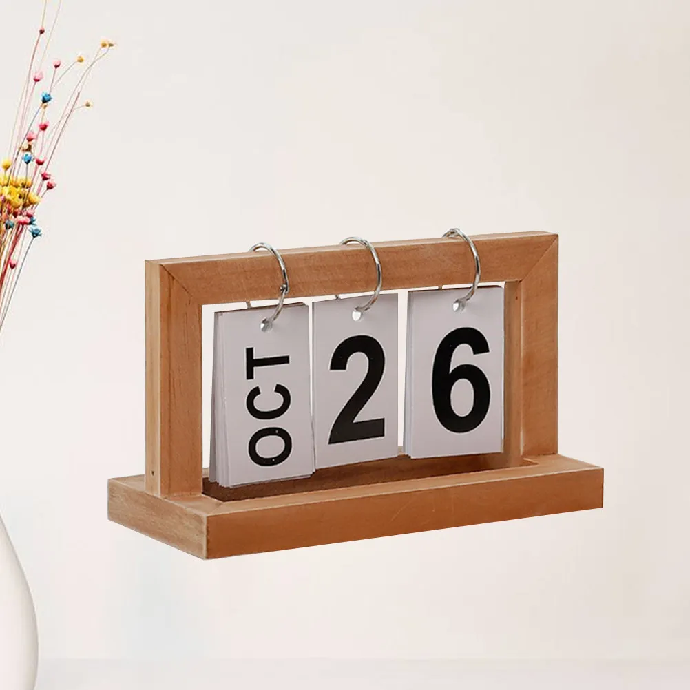 

Деревянный календарь с функцией переворачивания страниц, креативный декор для дома и офиса, функциональный дизайн для офиса или дома.
