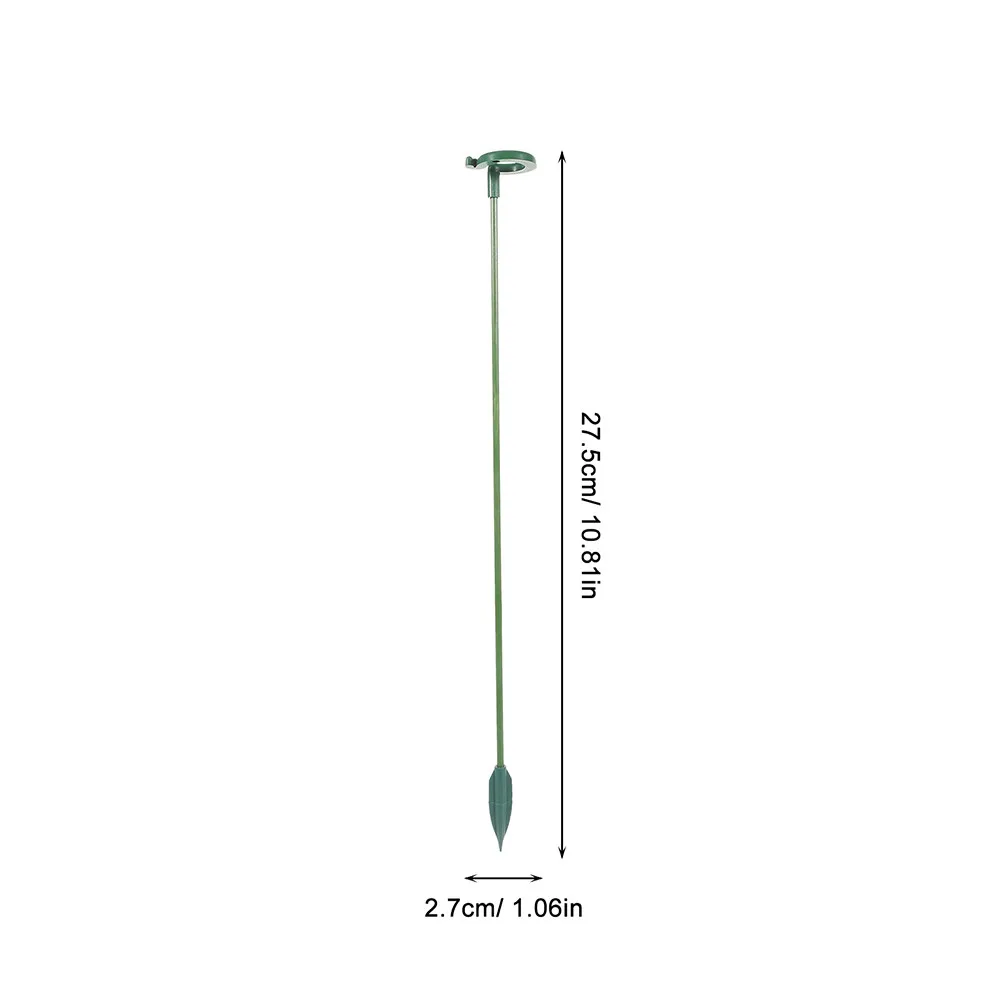 12pcs Flower Garden Plant Stakes Plastic Short Single Stem Ring Stakes For Potted Plants Orchid Support Rods Reusable Garden