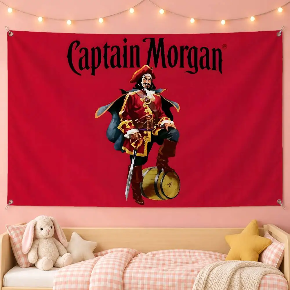 Classic Brand Captain Morgan Indoor Outdoor Flag Banner Party Decor Hanging Wall Backdrop