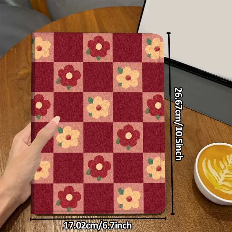 ヴィンテージチェック柄 Xiaomi Mi Redmi Poco Pad 2 4 5 7S 6S 6 7 8 Max Plus Ultra SE Pro K 2025 タブレットケース