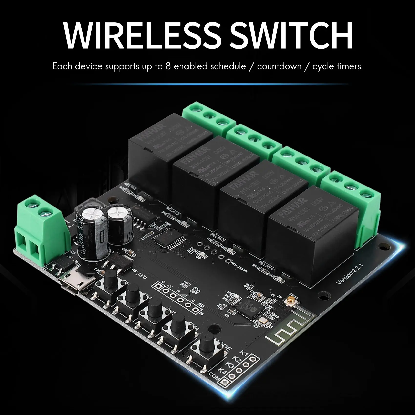 Y45A-4CH Tuya interruptor WiFi módulo de interruptor relé inalámbrico Smart Life aplicación remota Control temporizador inteligente para interruptor de hogar inteligente