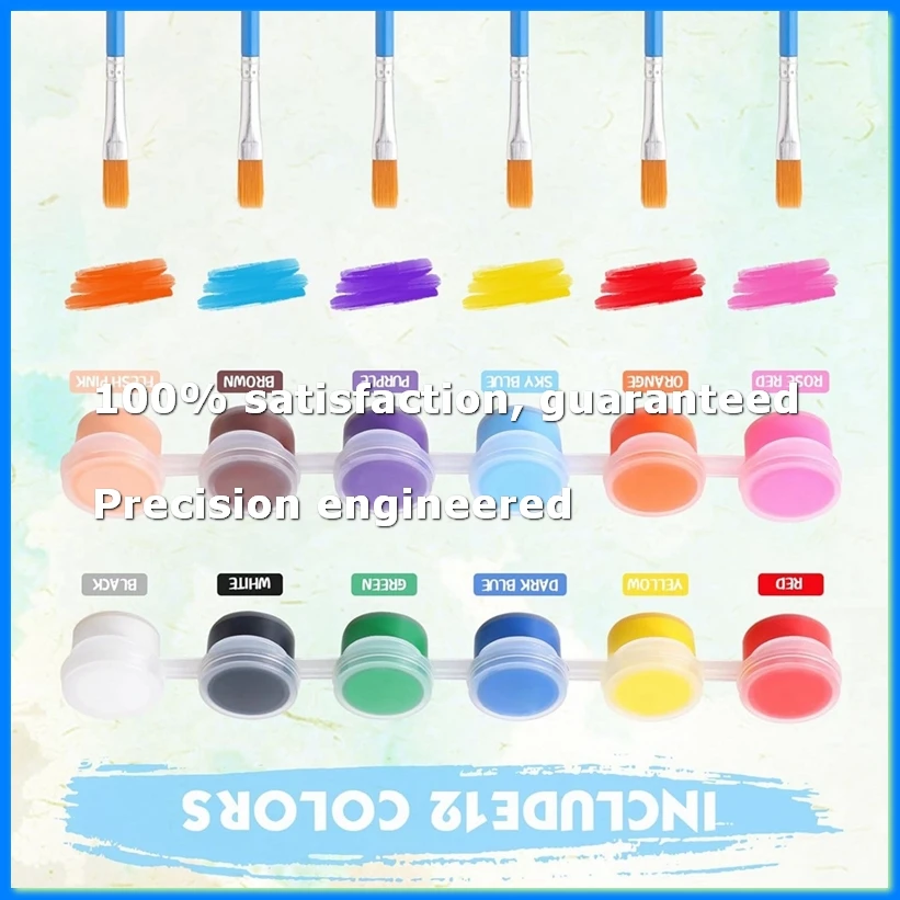 

336 Pcs Mini Acrylic Paint Set 24 Set 12 Colors Acrylic Paint Strips 48Pcs Painting Brushes for Kids Adults (3ml)-A23R
