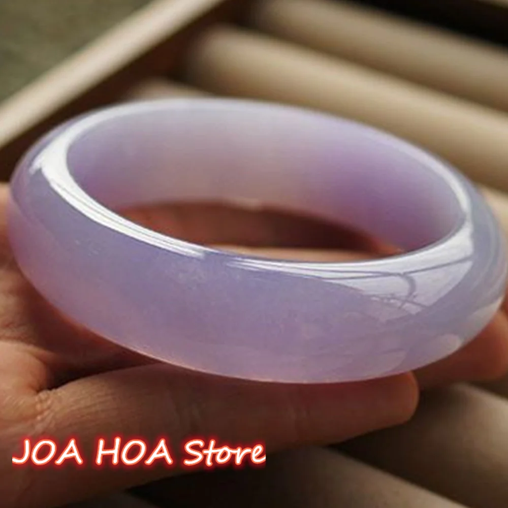 

Natural Myanmar Old Pit Jadeite Bangle Jade Class A Ice Glutinous Kind Violet Bracelet Fine Handring Jewelry