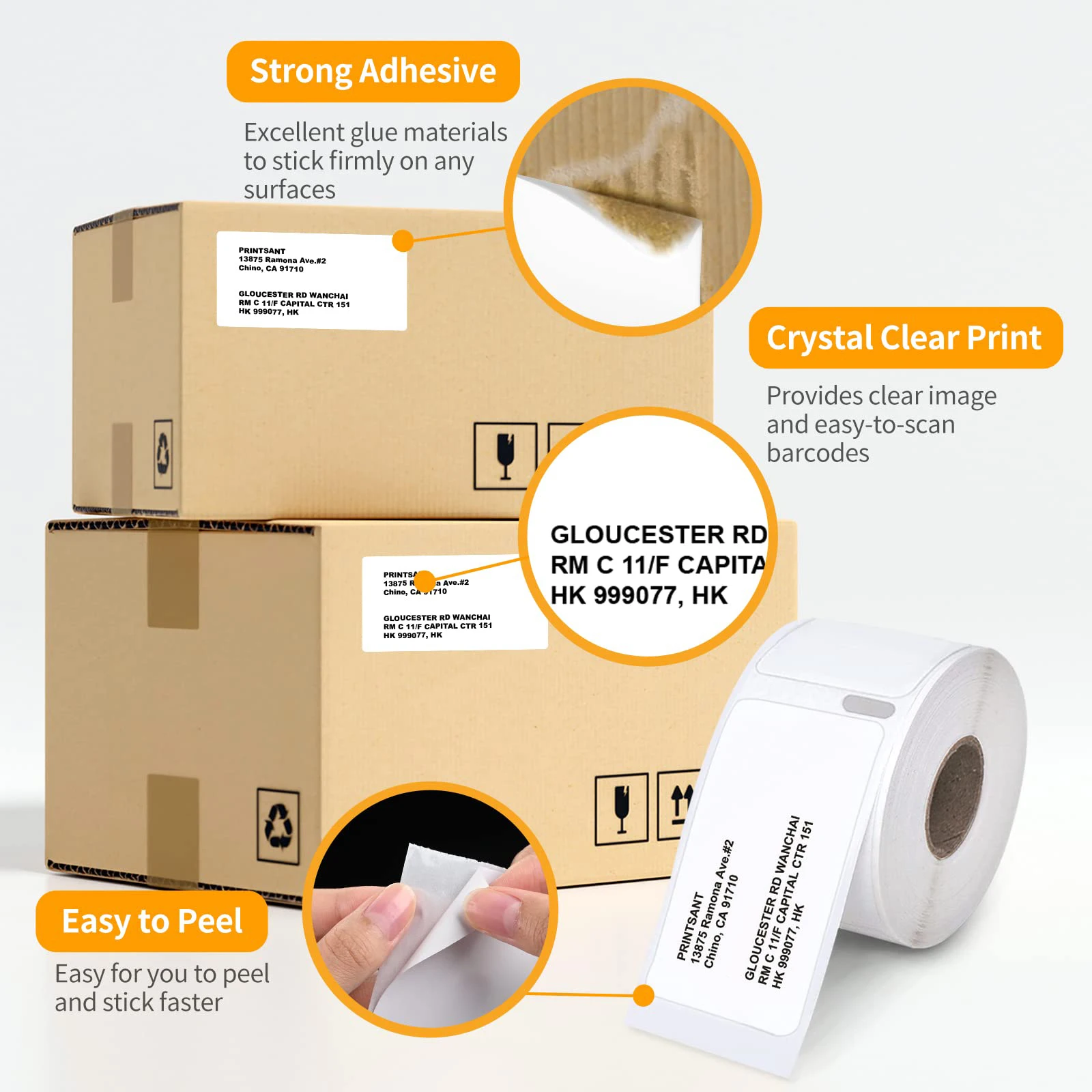 Compatible DYMO 30256 (2-5/16" x 4") Shipping Labels, Strong Permanent Adhesive & Perforated, for Labelwriter 450, 4XL, Rollo