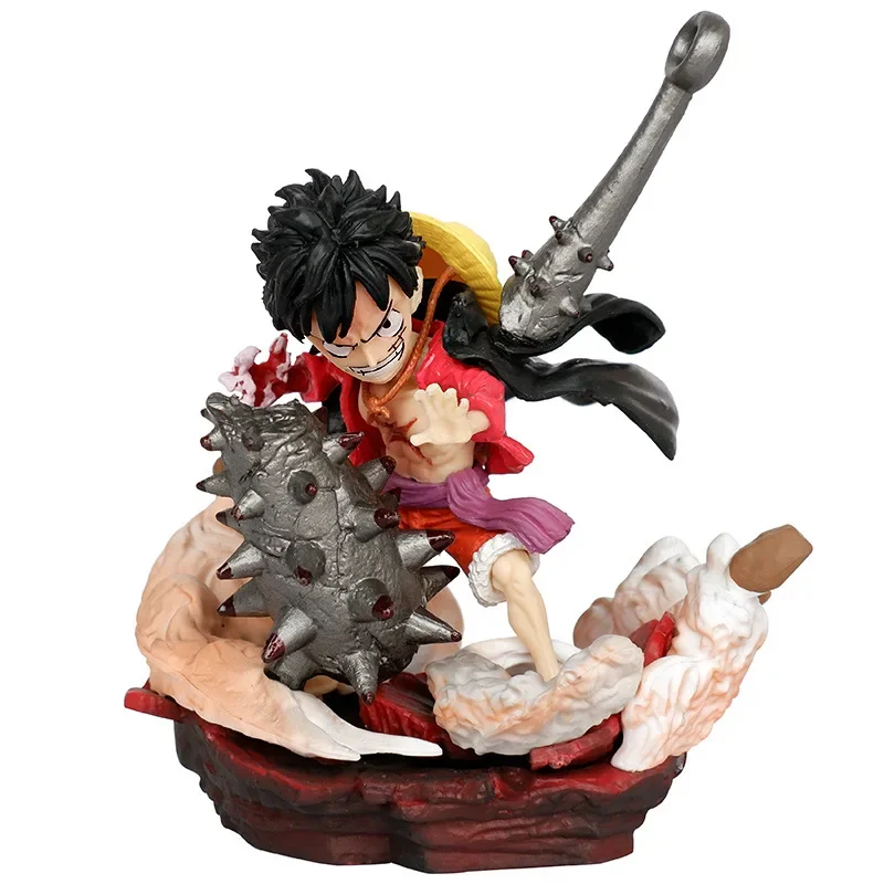 Anime One Piece Ghost Island Luffy Roronoa Zoro Action Figures Model Toys Collectible Doll Desktop Ornaments Children Xmas Gifts