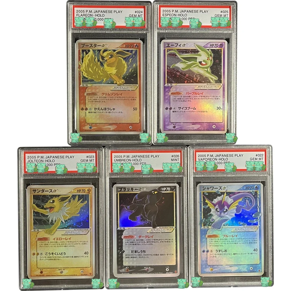 

Коллекция пониженных карт PTCG 2005 P.M. Японская игра Umbreon brion Jolteon Vaporeon HOLO GEM MT 10 очков карта флэш-подарок для детей