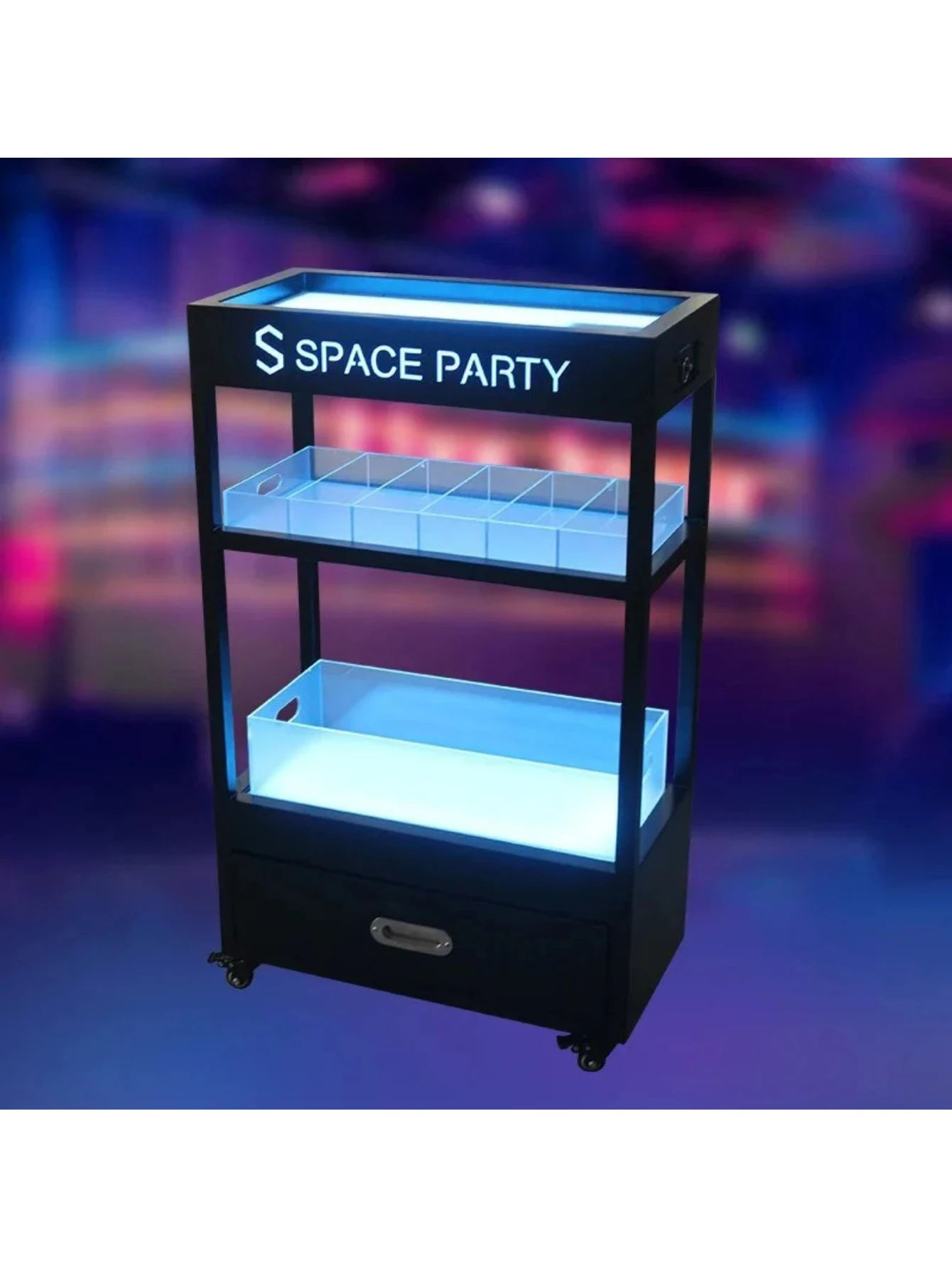 LED Display Rack Glowing Wine Cabinets KTV Party Bar Factory Wholesale Whisky Bottle Holder Glorifiers