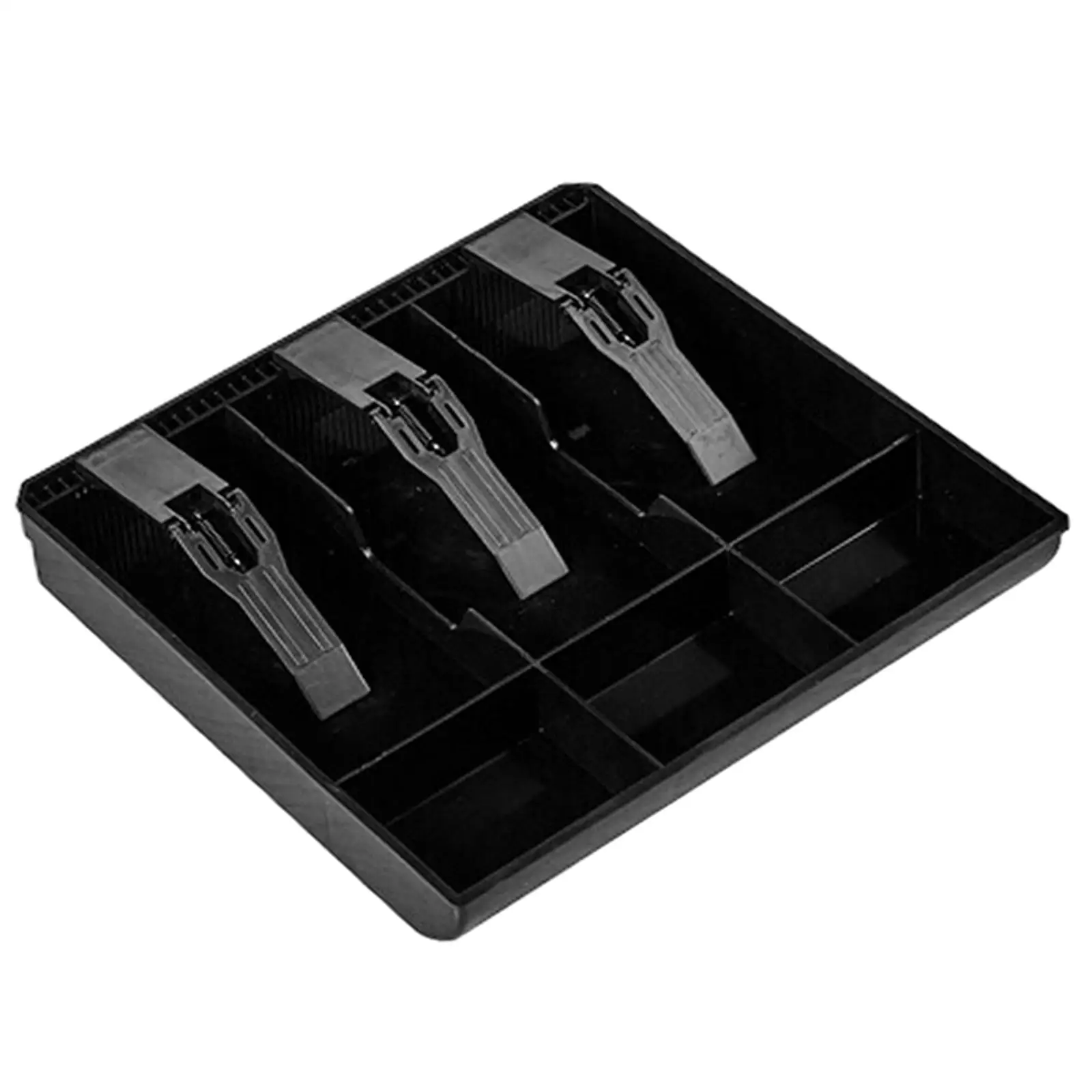 3 Grid Cash Drawer Petty Cash Money Storage Box Cash Register Insert Tray for Hotel Bank Restaurant Store Storage Organizer