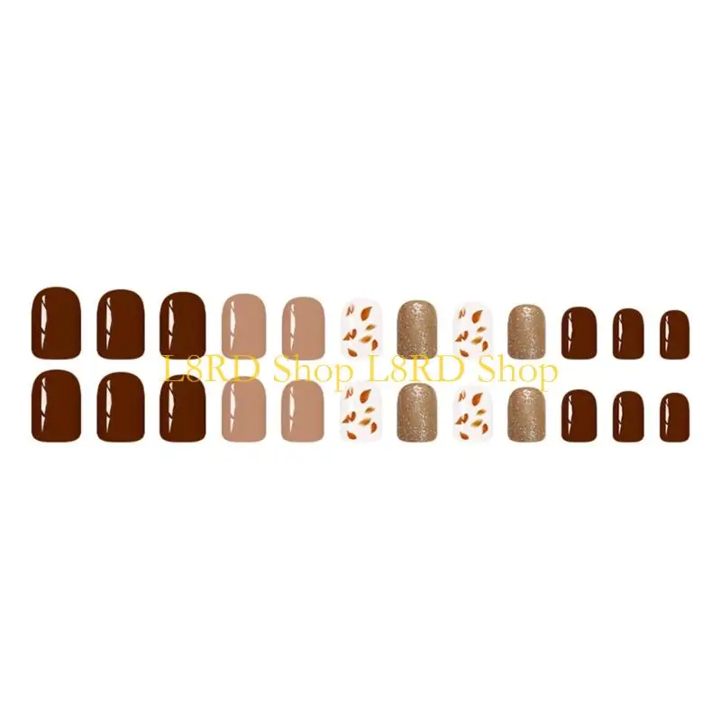 L8RD Modern Press On Fake Glow Patterns Reusable Artificial Tips Comfortable Fit Simple Change For Various Looks