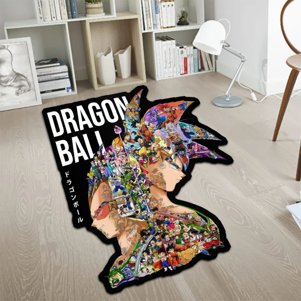 Anime Area Rug  Dragon Ball Goku Vegeta Custom Color Rug Handmade Carpet for Home Decor