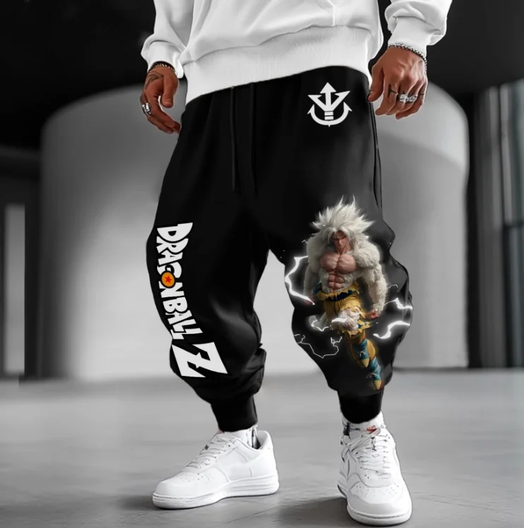

Dragon Ball Z Men's Autumn and Winter Sweatpants Street Suit Super Saiyan Tattoo Daily Casual Anime Fans