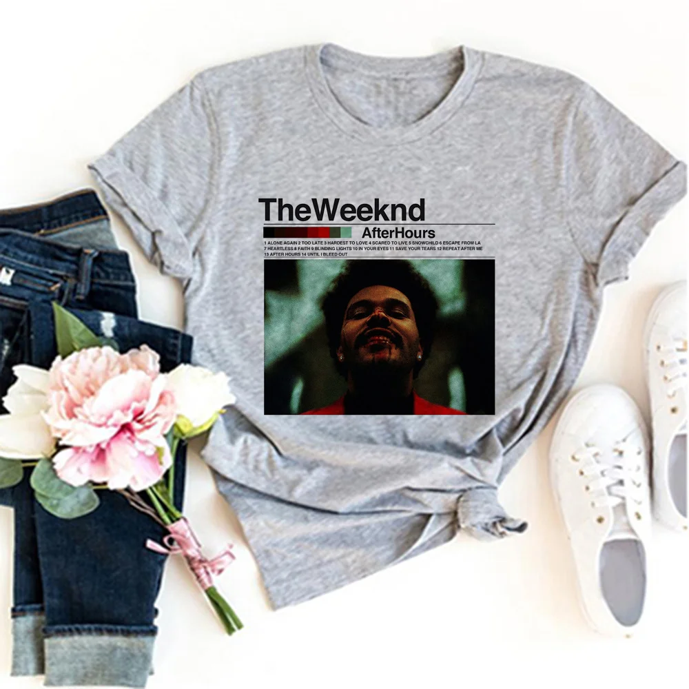 

the Weeknd t-shirts women funny manga top female manga y2k designer clothes