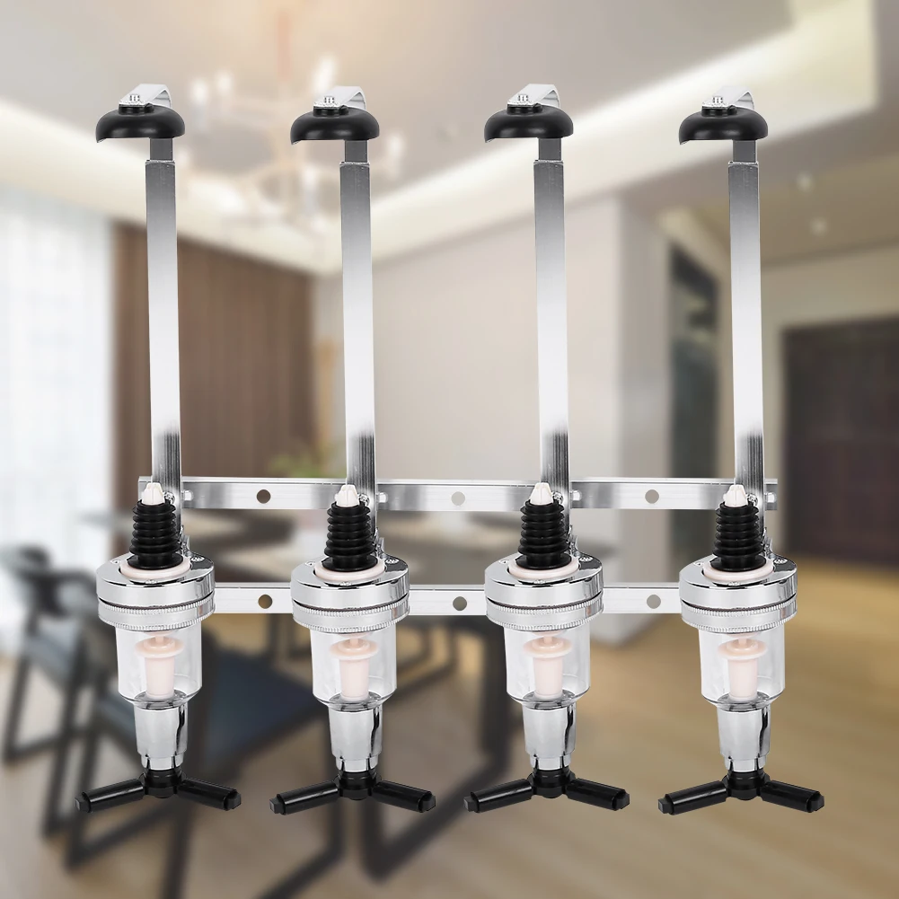 Wall Mounted Liquor Dispenser Bar Butler Bracket 4 Bottle Spirits Rotary Wall Mounted Bottle Stand Dispenser Rack
