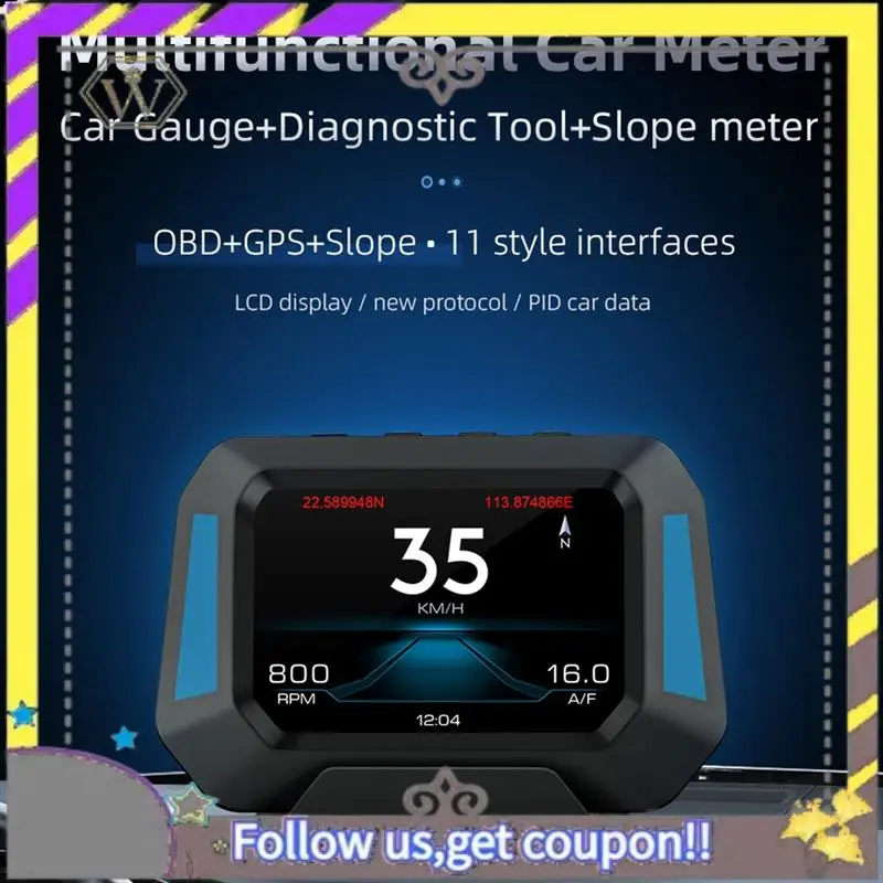 

ABXV-P21 HUD Car Tester GPS Diagnostic Tool Dashboard Car OBD Monitor Car LCD Monitor