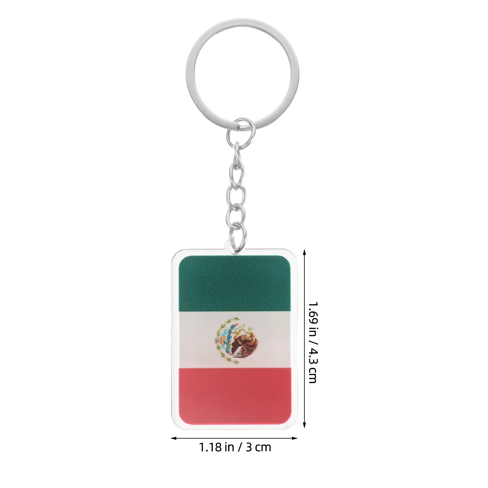 12Pcs Acrylic Mexico Flag Keychain Soccer-Themed Football Keyring for Backpack Purse Travel Souvenir Collectors Mexican Fan Gift view 5