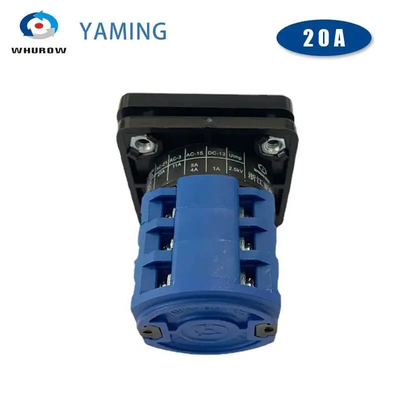 Ychangel-interruptor de câmera giratório com o painel de 48x48mm, posicional com 3 polos, desligamento central, 1-0-2