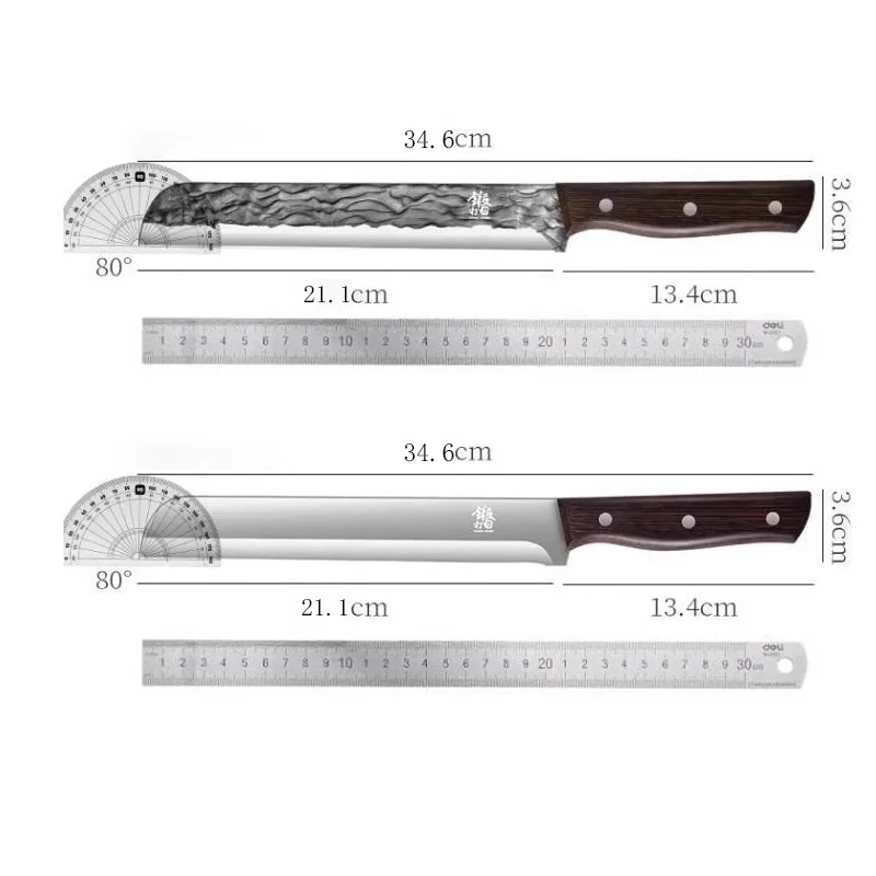 Forged fruit knife a large and long commercial high-end fruit knife specially designed for fruit stores to cut watermelon slices view 6