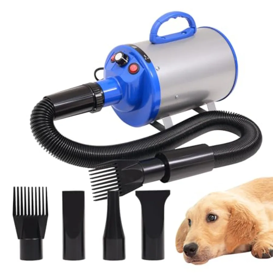 

2800W 75m/s Pet Dryer Stepless Adjustable Speed Temperature Dogs Grooming Blow Dryer with Heater for Pets Hair Dryer