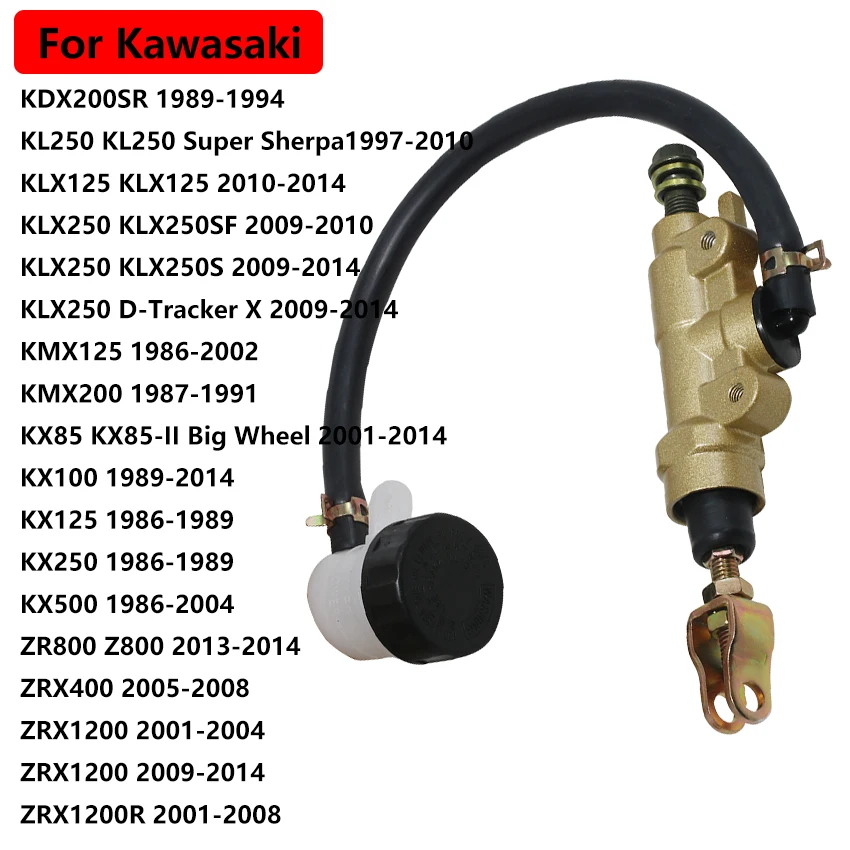 Rear Brake Hydraulic Pump For Kawasaki KDX200SR KL250 KLX125 KLX250 KMX125 KX85 ZR800 ZRX400 ZRX1200R KMX200 KX100 KX500