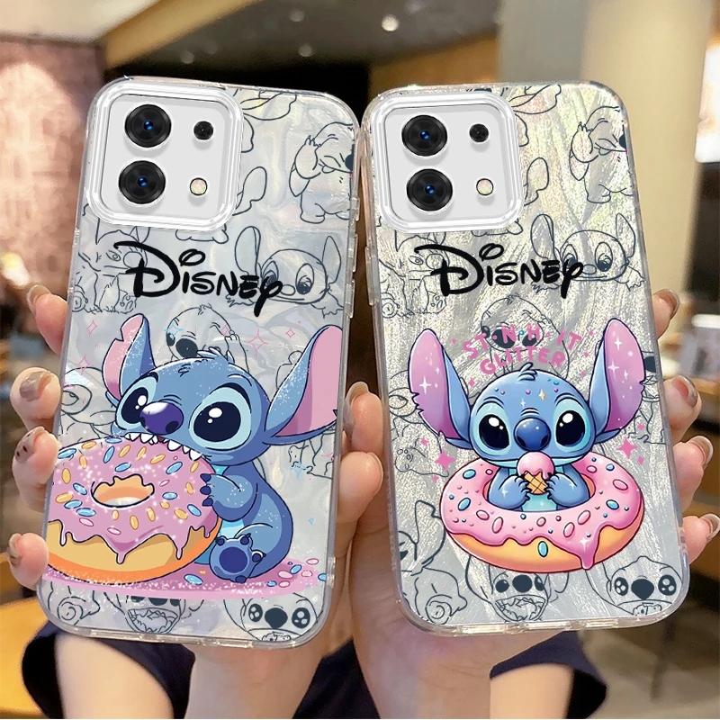 

Cute Disney Stitch Cartoon Feather Yarn Phone Case for Redmi Note 13 12 11 10 9 ProPlus 13C 12C 10C 9C A2 A1 Hard Dustproof Case