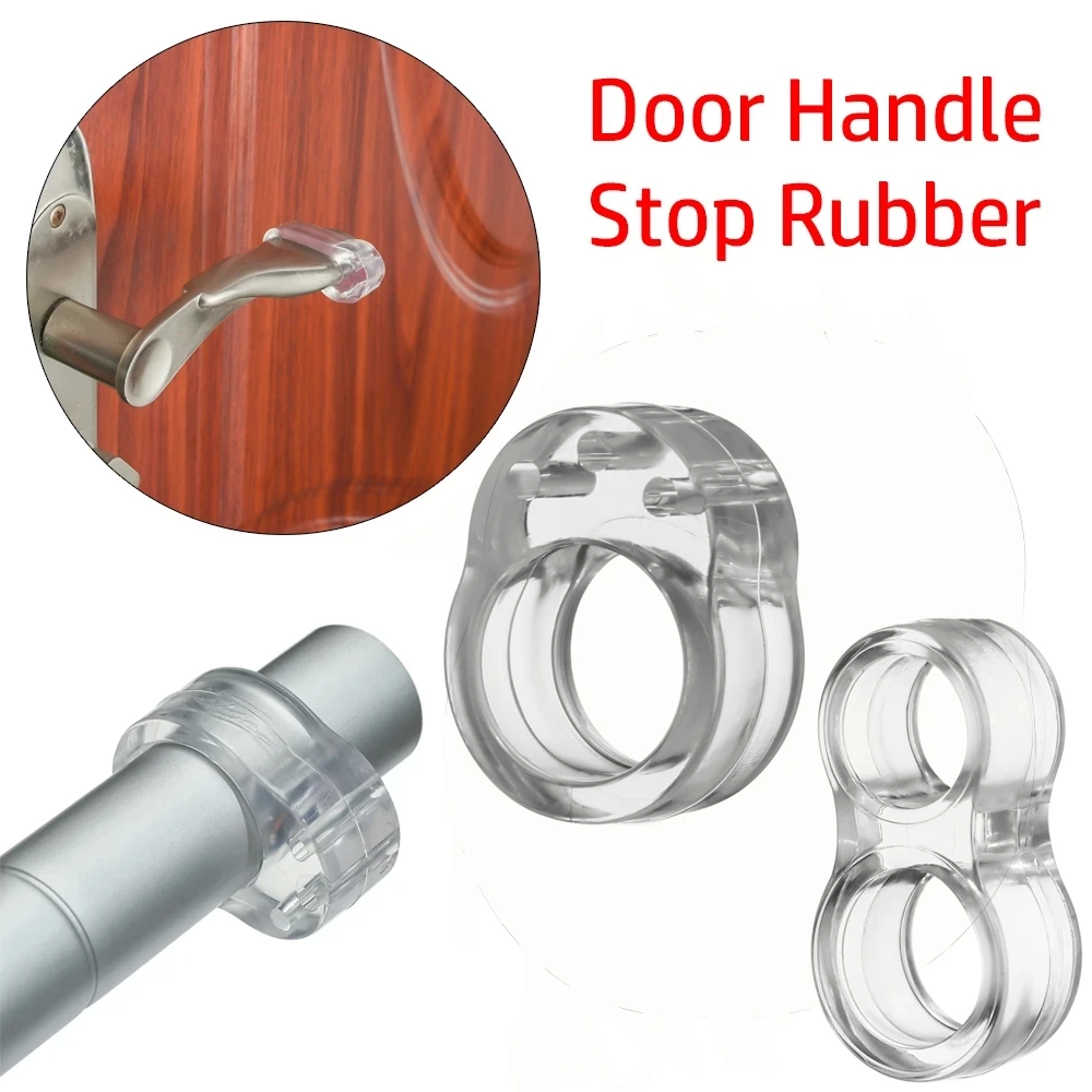 New Transparent Door Handle Stopper Silica Gel Furniture Buffer Baby Safety Protection Shockproof Pad Wall Protective Tools