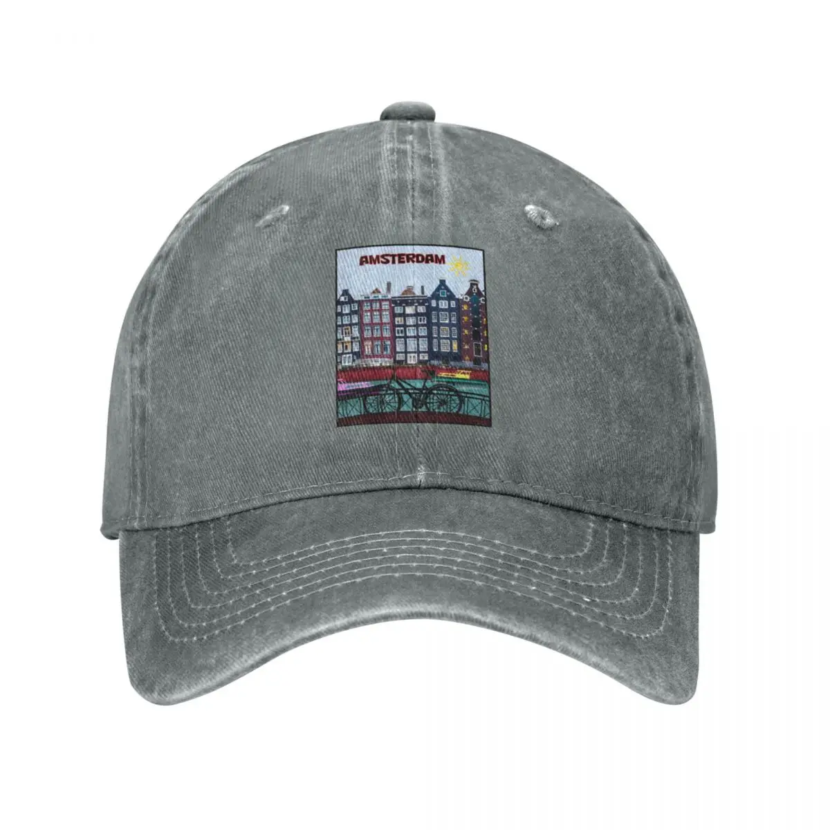 BICYCLE RIDING; In Amsterdam Holland Print Cap Cowboy Hat Luxury cap Christmas hats Man hat Women's