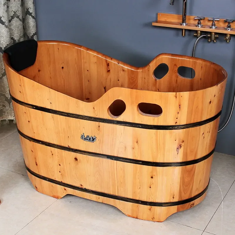 

Insulation Wooden Bathtub Large Fumigation Bath Ball Foot Bath Bucket Luxury Solid Chuveiro Lorenzetti House Furniture CY50YT