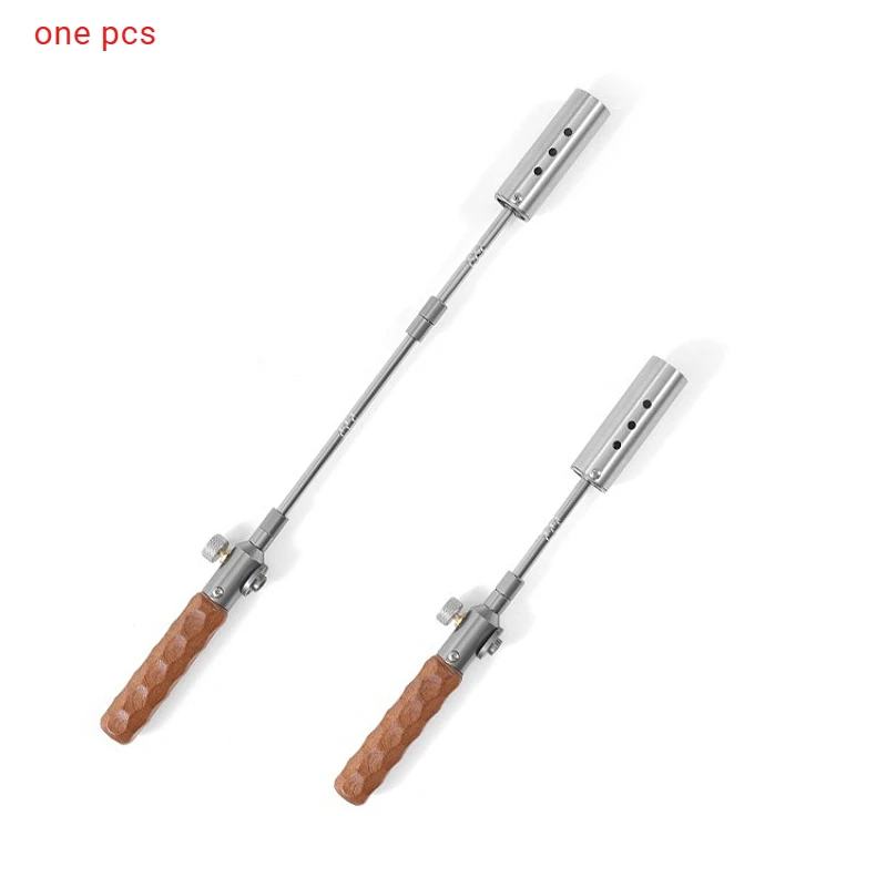 Long Handle Flamethrower Detachable for Outdoor Fire Starting BBQ Camping Torch Cooking Stainless Steel Portable Camping Torch