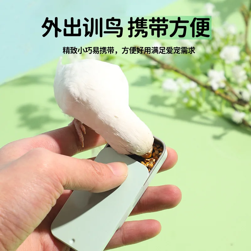 Bird Training Food Box Parrot Hands-on Training Feeding Bird Pet Reward Worm Box Feeder Compact Portable Bird Feeder Outdoor