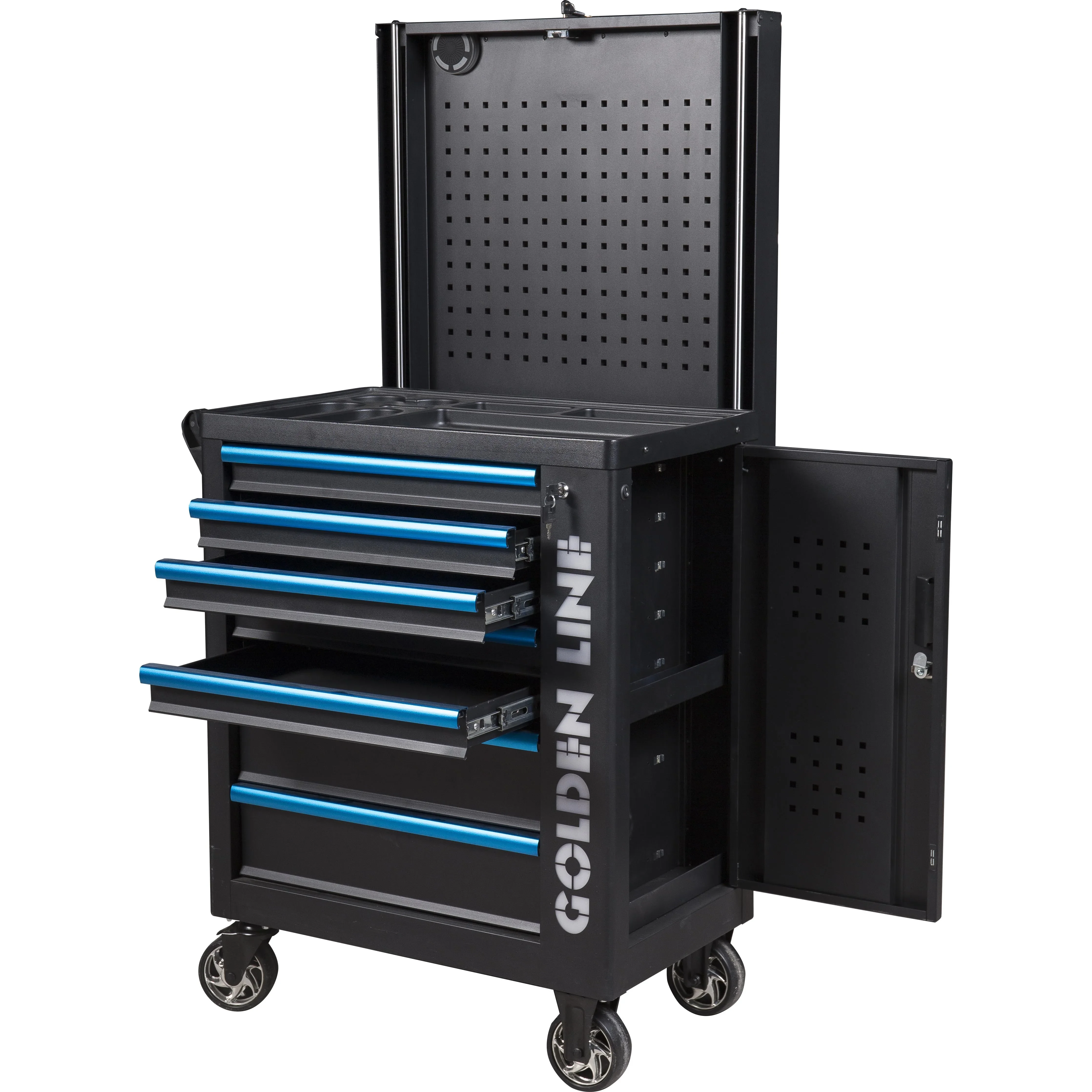 for 7 Drawer Steel Toolbox with Tool Sets Workshop Metal Tool Cabinets Tool Trolley for Garage Storage Box