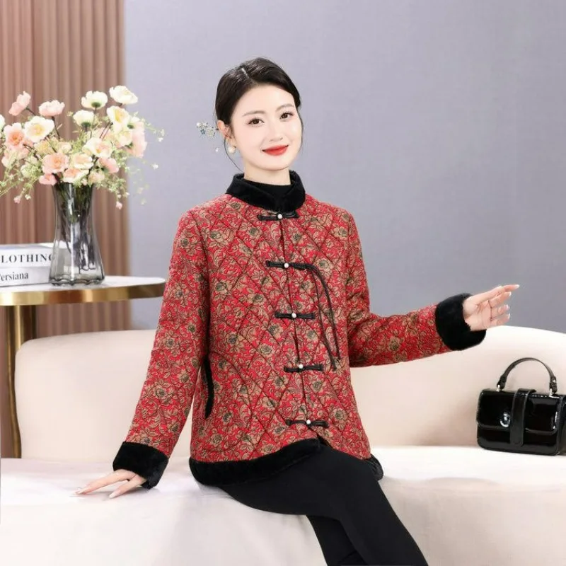 

Новый тип теплых толстых парков с пуговицами для людей среднего и пожилого возраста, флисовое зимнее пальто и хлопковая стеганая куртка в стиле ретро