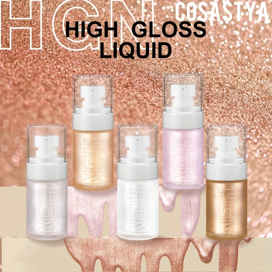 COSASTYA ハロウィン グリッター ボディ ハイライター - きらめくブロンザー、保湿ボディ オイル、光を拡散するマイクロパールのブレンド