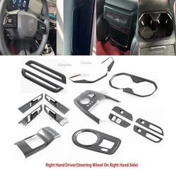 RHD For MG 4 MG4 EV Mulan 2022 2023 2024 Inner Carbon Fiber Air AC Outlet Door Handle window switch gear Panel Cover Accessories