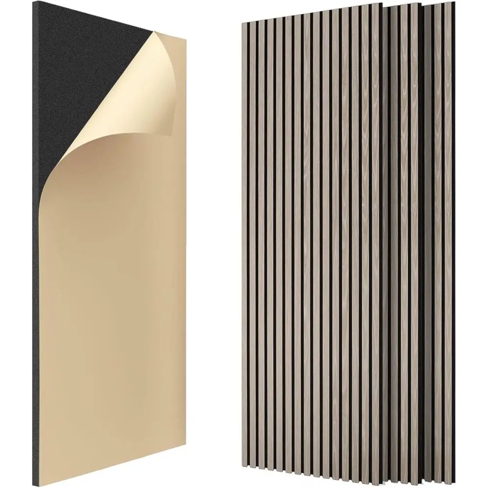 

Самоклеящиеся стеновые панели, акустические деревянные панели, 3D-отклеивающиеся и наклейные стеновые панели для звукоизоляции, 47,24 × 23,62 × 0,83, Livin