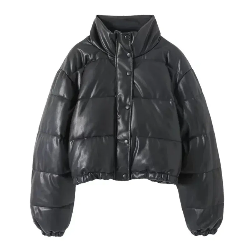 Winter Coat Ladies Parker Coat Shiny Surface Warmth Thick Thick Cotton Casual Loose Women's Jacket Ladies Belted Jacket  New