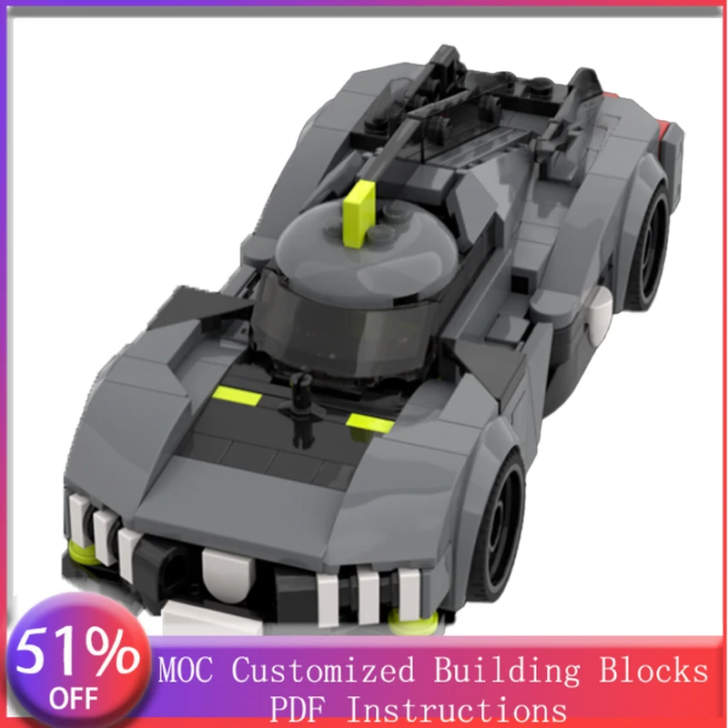 

314 PCS Racing Car Gray super MOC Customize Modular Building Block Technology Brick Design Model Popular DIY Assembly Toy Gift