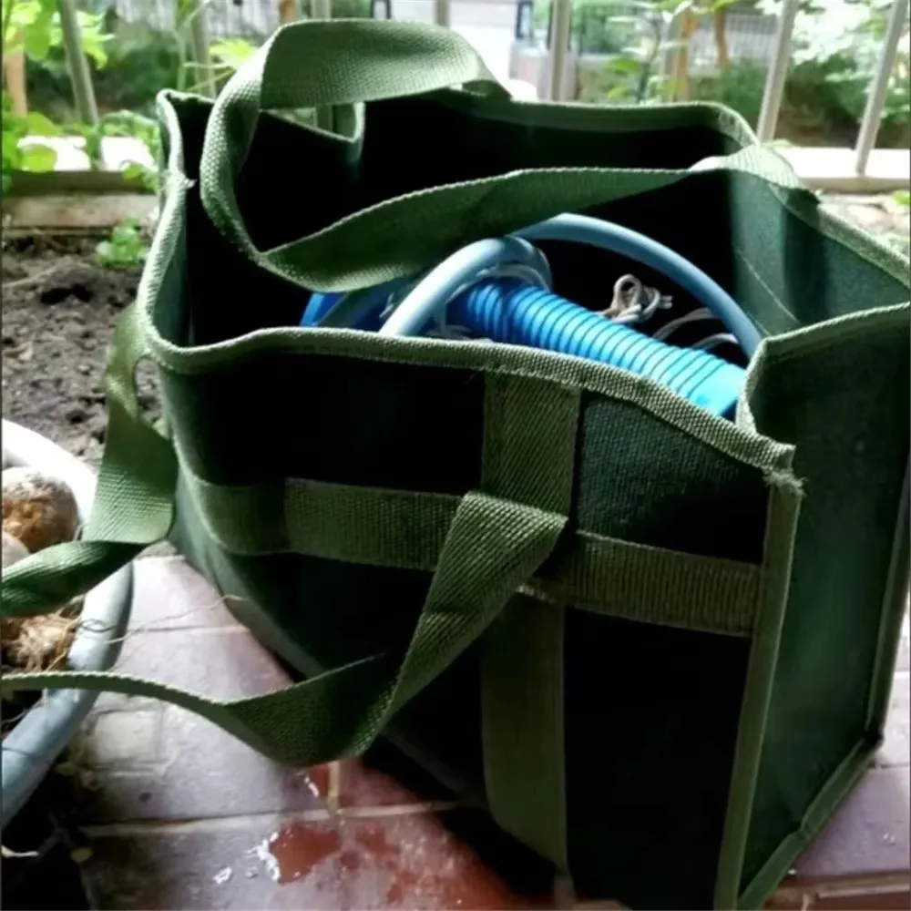 High Strength Handheld Tool Bag Portable Canvas Garden Storage Bag Large Capacity Durable Electrician Repair Organizer