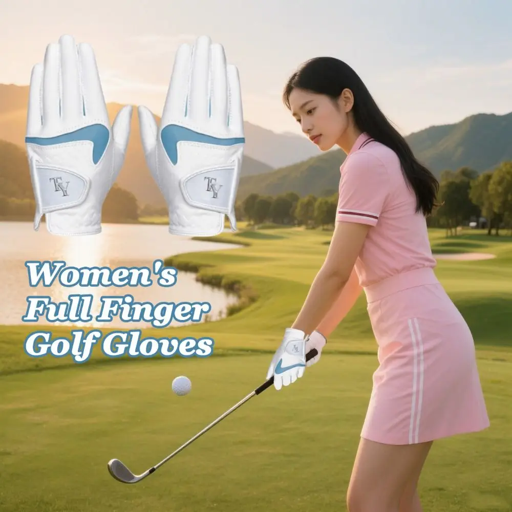 

Fashion Breathable Women's Golf Gloves Wear Resistant Non-slip Sport Gloves Elastic Comfortable Golf Mittens Outdoor Sports