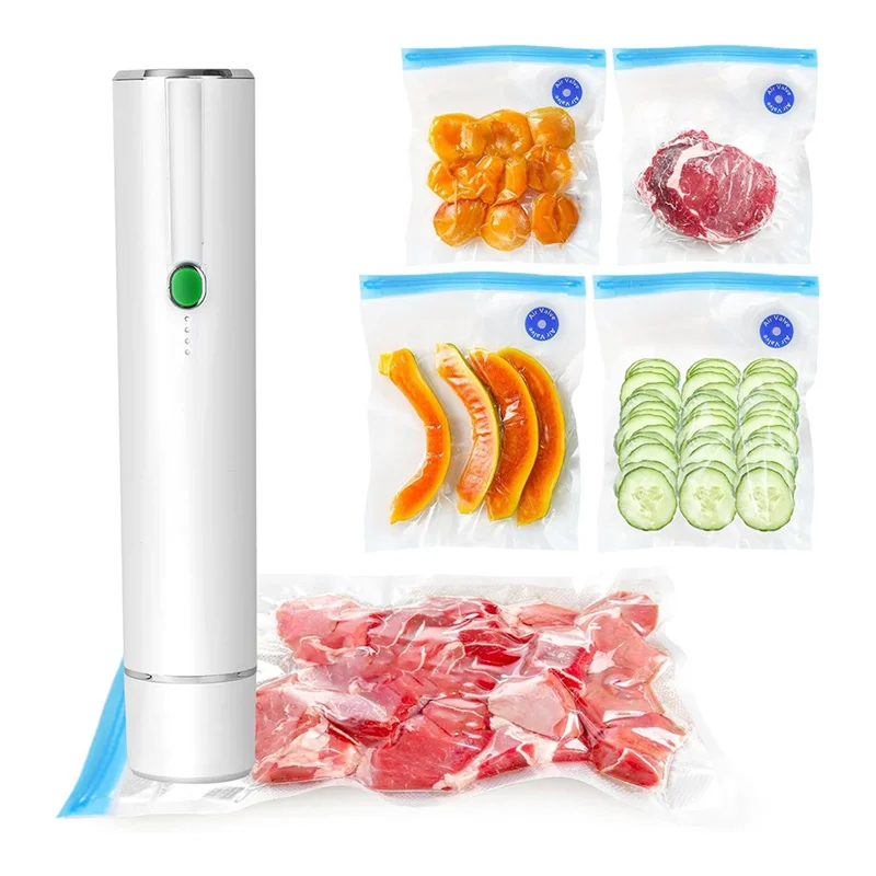

F-T Vacuum Sealer For Food - Cordless Handheld Food Vacuum Saver With 10 Pcs Sealer Bags, For Food Preservation & Fresh