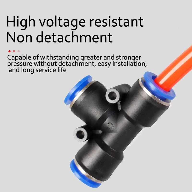 50PCS Pneumatic Fittings Quick Connector -Air Hose Tube Connectors Plastic PE PEG 4mm 6mm 8mm 10mm 12mm Push Into Pluglug