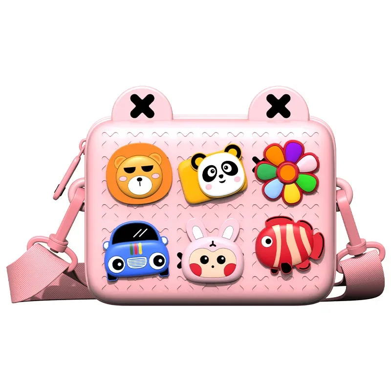 

Mini Handbag for Girls Luxury Designer Small Tote Fashion Sweet Pink Crossbody Bag Princess Kids Satchel Shoulder Bag and Purse