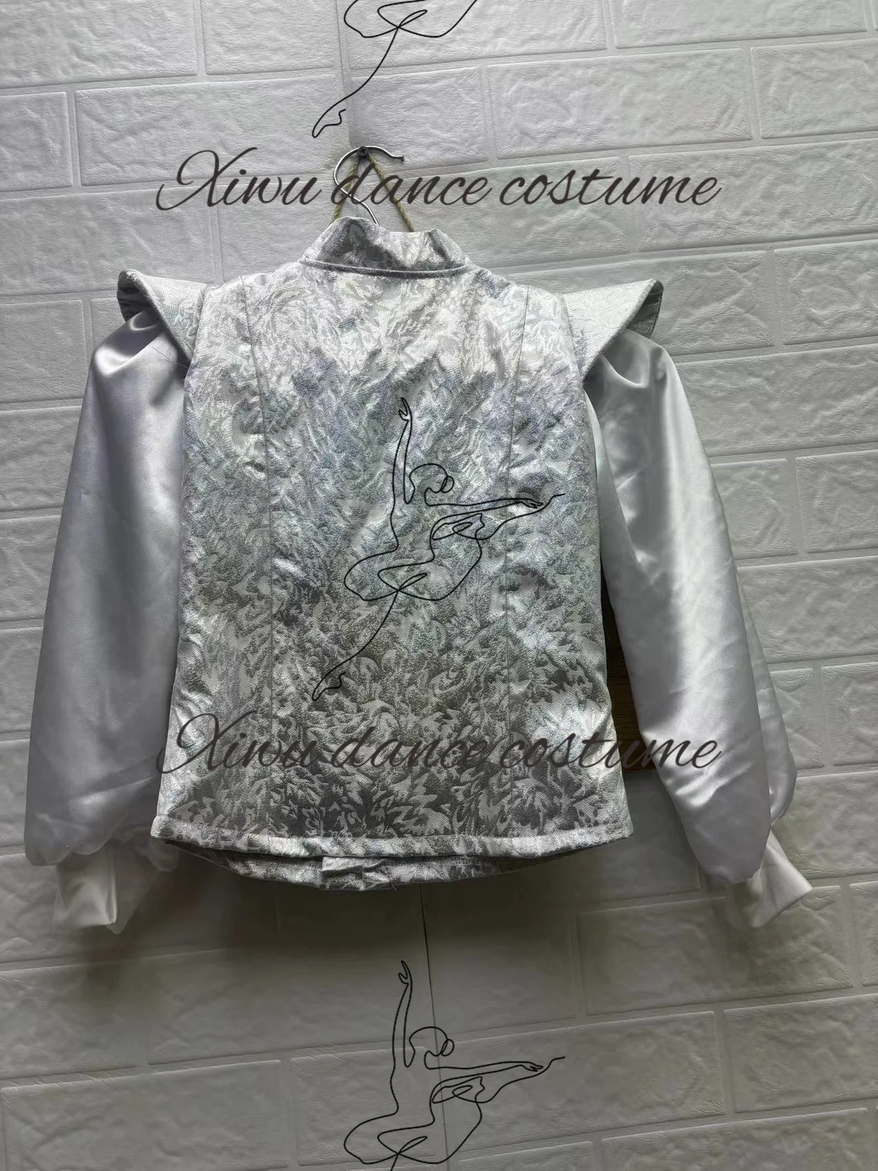 2023 New Custom men's ballet Jacket with gold trim Men's performance Dance Jacket Exquisite universal menswear