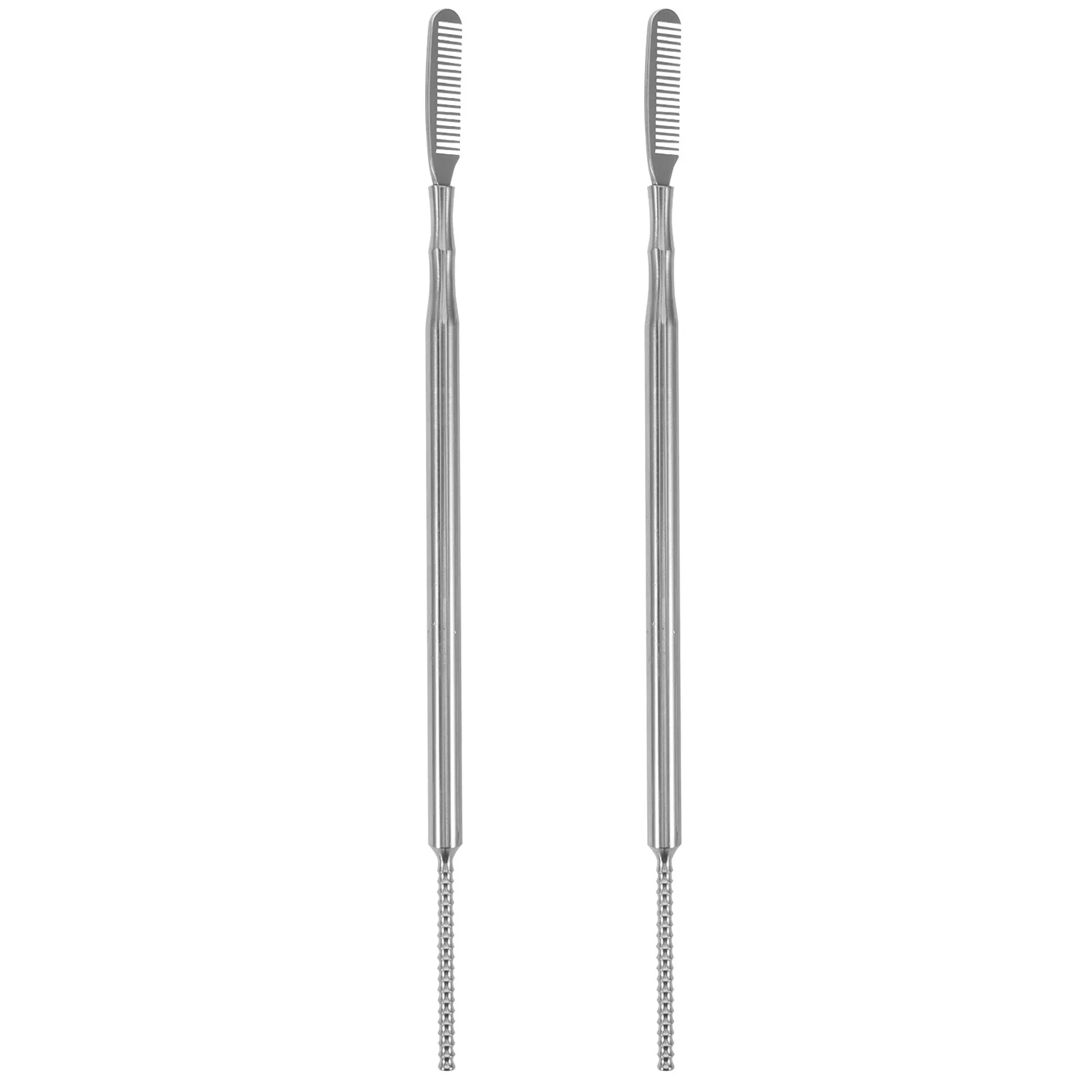 

2pcs Eyelash Lift Perm Tools Stainless Steel Dual-Ended Lash Comb Shaping Tool For Combing Lifting Setting All Lash Types Metal